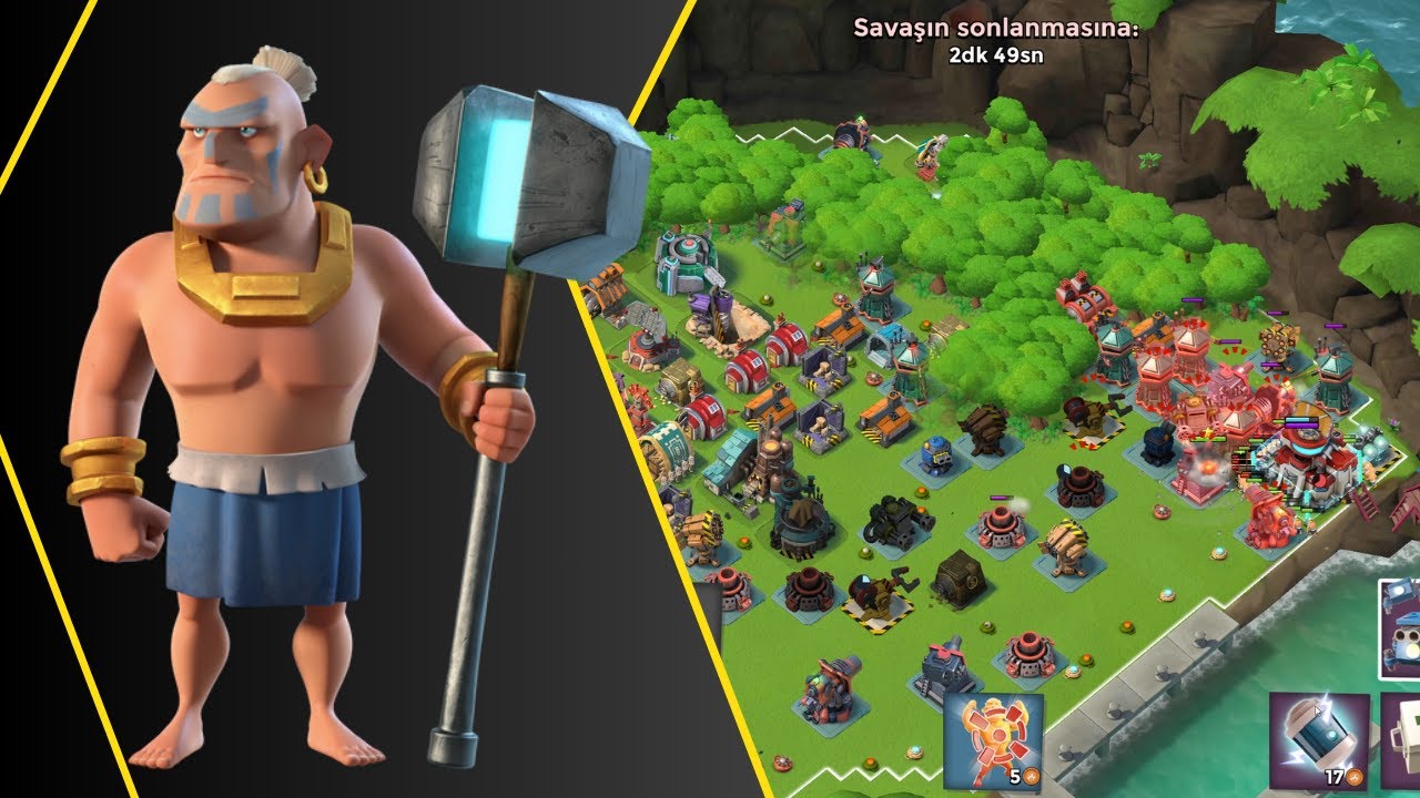 1,5M Kalkanlı Savaşçılarla Patladı Gitti Boom Beach Türkçe