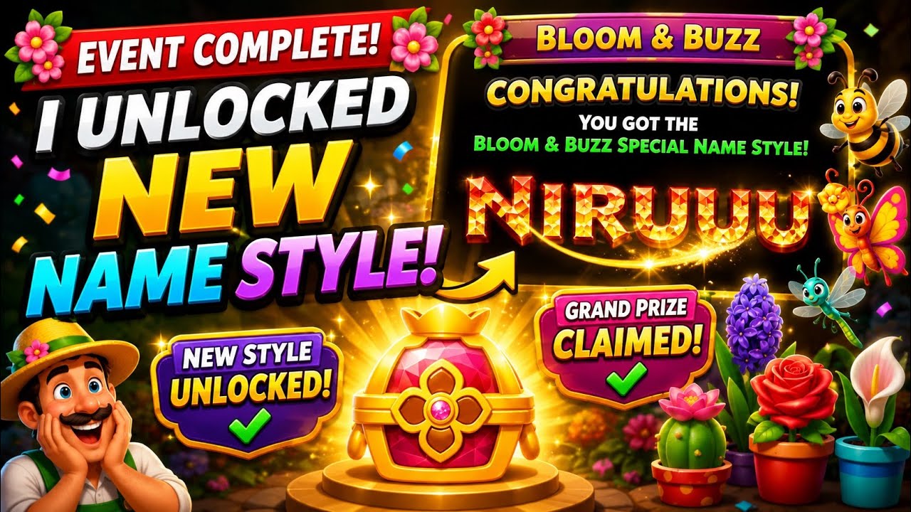 Township Bloom & Buzz Name Style 🔥 | Township Tips & Tricks | Township New Event
