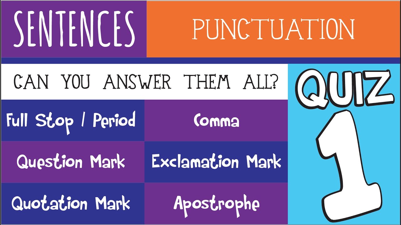 Sentences - Punctuation - Video 1