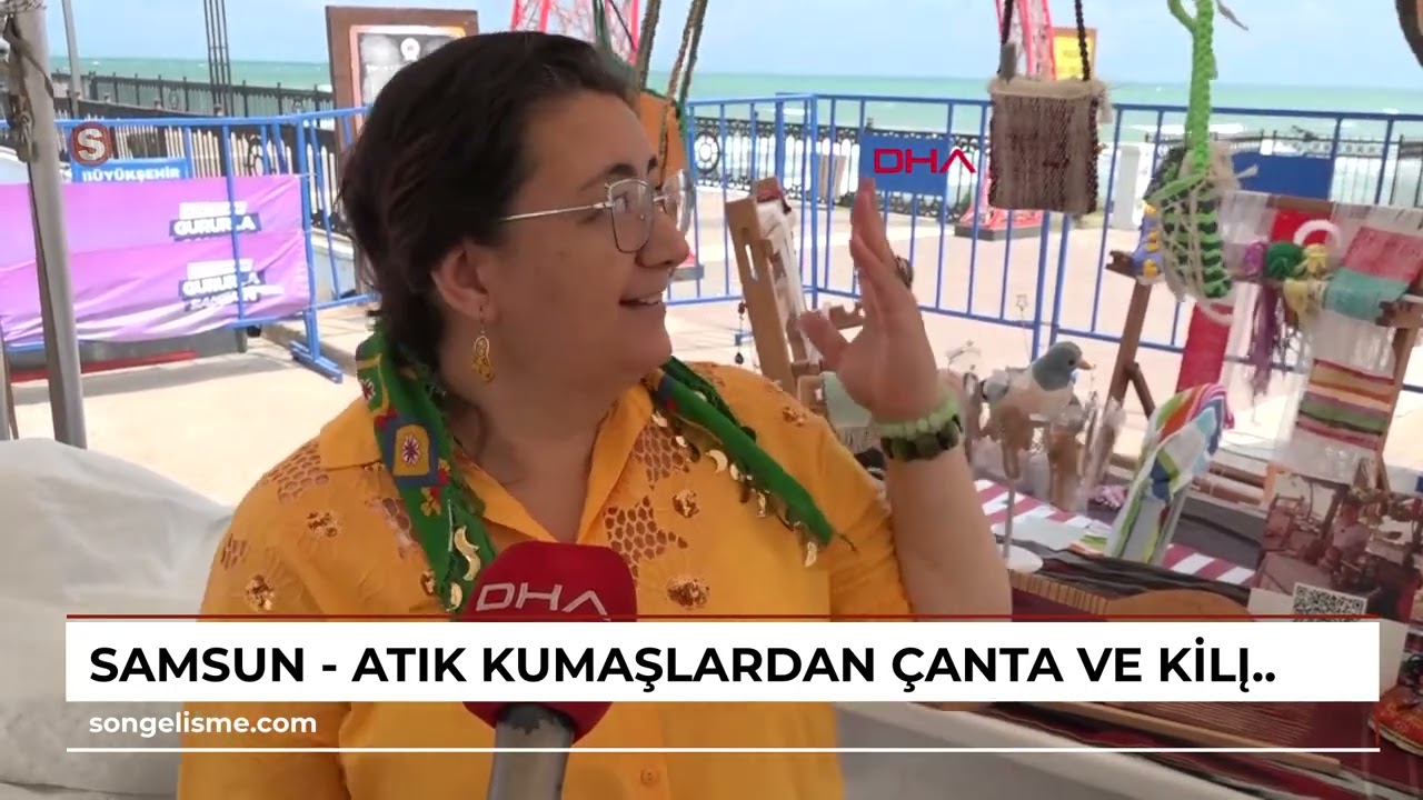 Samsun - Atık kumaşlardan çanta ve kilim üretiyor