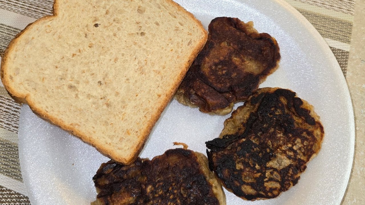 My Jamaican breakfast, ripe banana fritters.