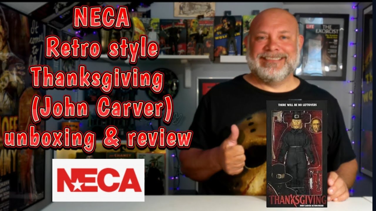 NECA Thanksgiving (John Carver) retro style action figure unboxing & review.