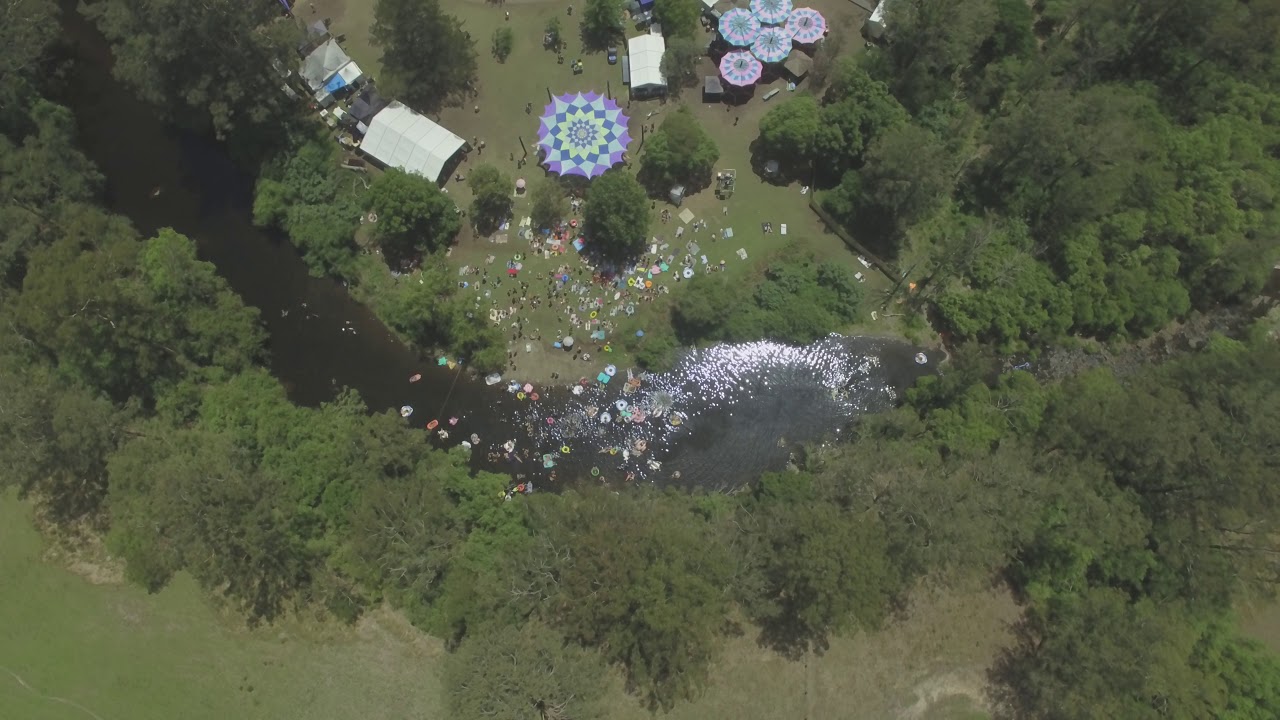 Subsonic Music Festival Drone over River