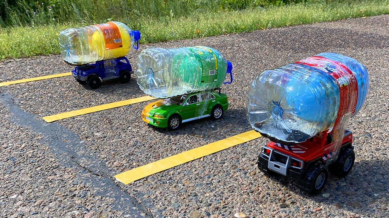 Experiment ! XXL Coca-Cola Car Rocket with Mentos