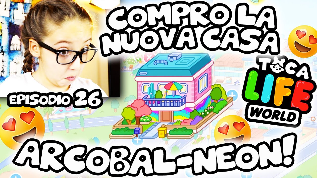 😍 TOCA LIFE: COMPRO LA NUOVA CASA ARCOBAL-NEON ! ❤️❤️❤️  Neon Rainbow Apartment Makeover!