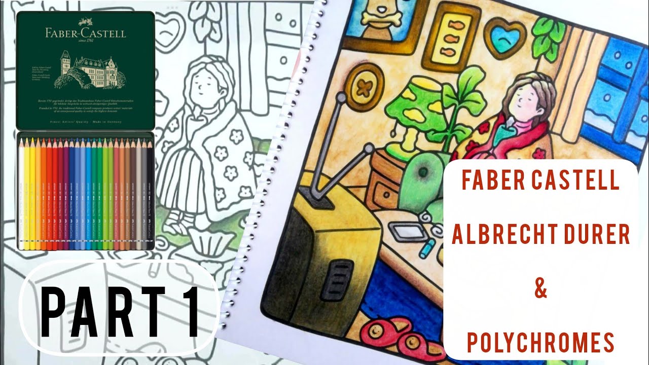 Girl's moments coloring book/ Areej for arts/ Faber Castell polychromes✨🎨 Part 1