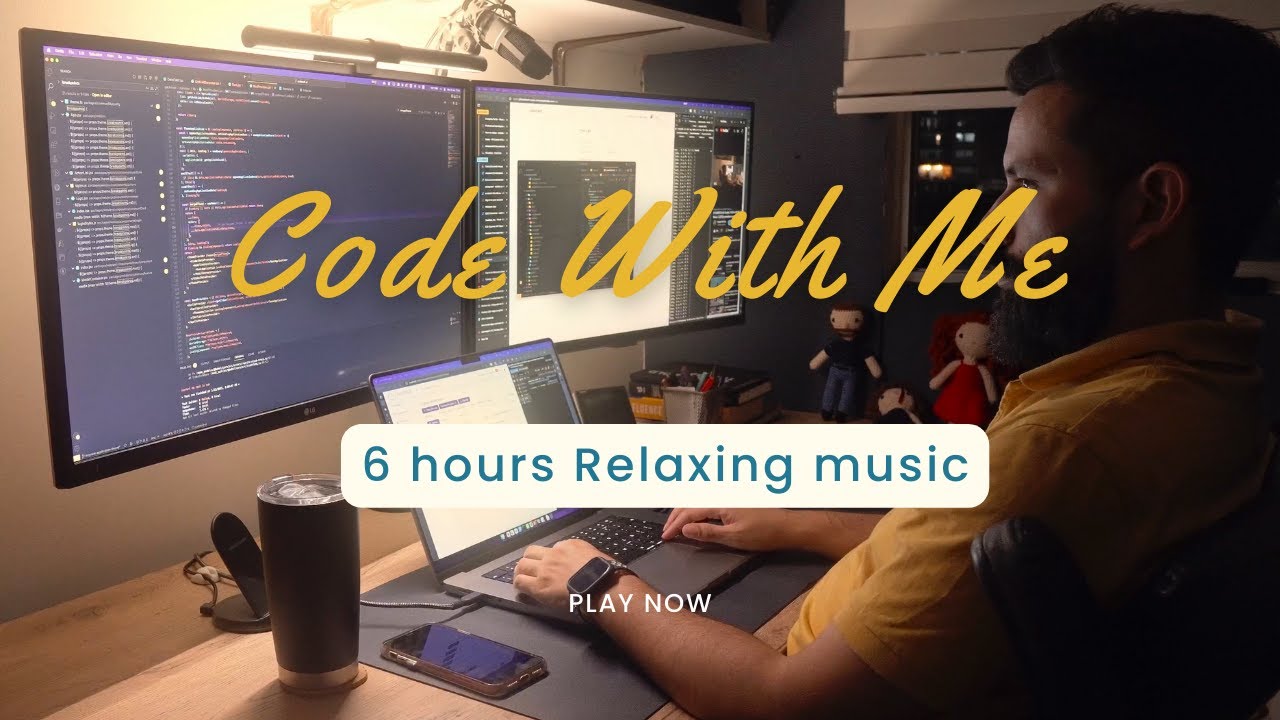 Code And Study With Me - 6 HOURS - Quiet / Lofi music - 45/15 Pomodoro 🍅- 4K