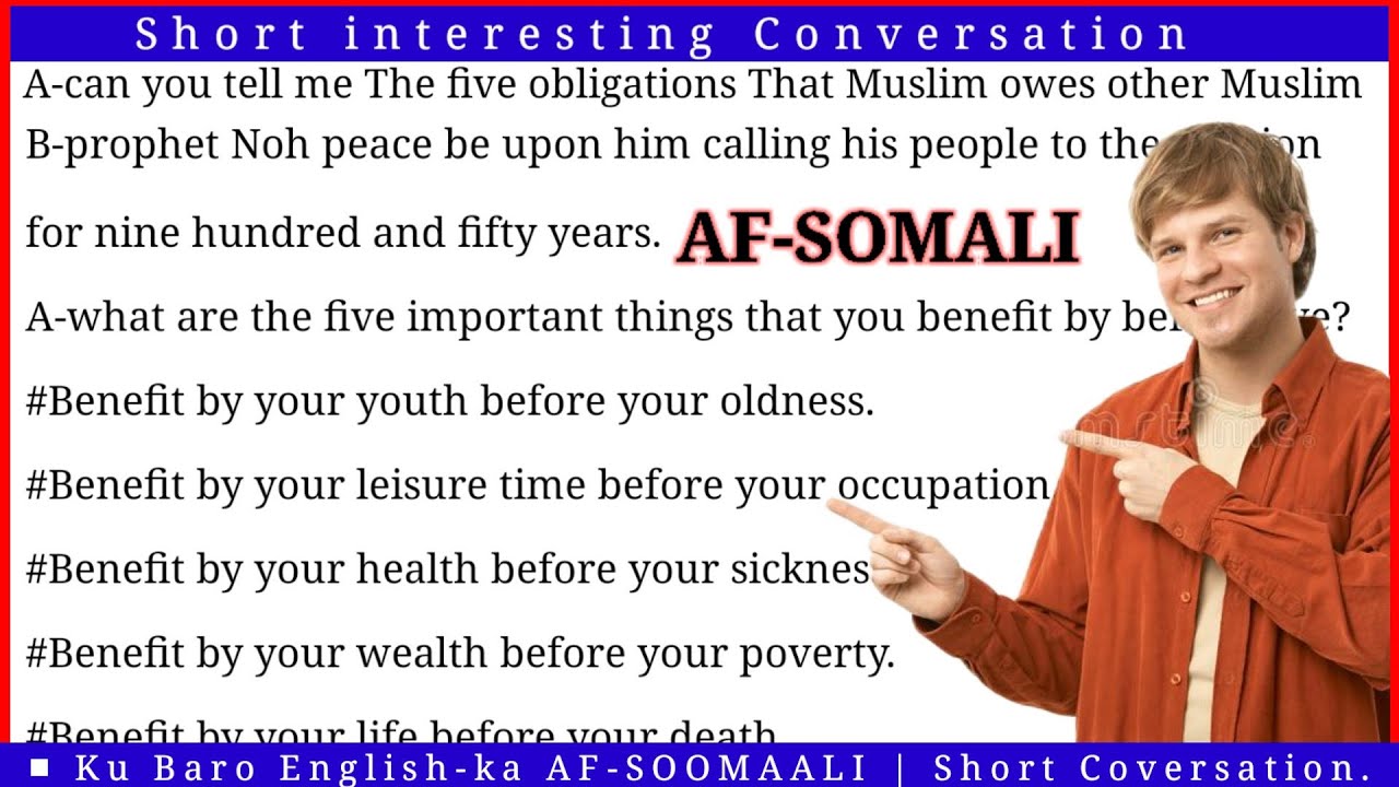 ku Baro English-ka AF-Somali || Conversation + Xigmad.