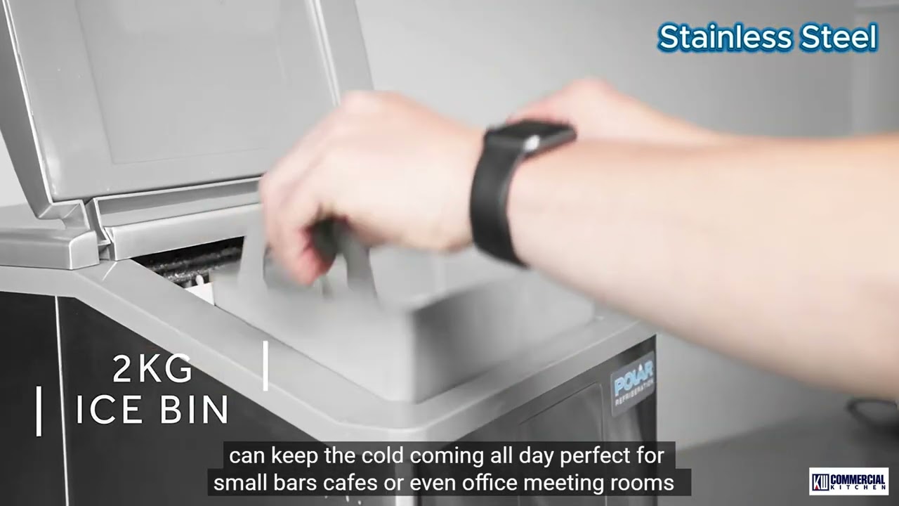 Commercial Countertop Ice Maker for Bars & Catering | Polar CH479-A | Compact Ice make Machine
