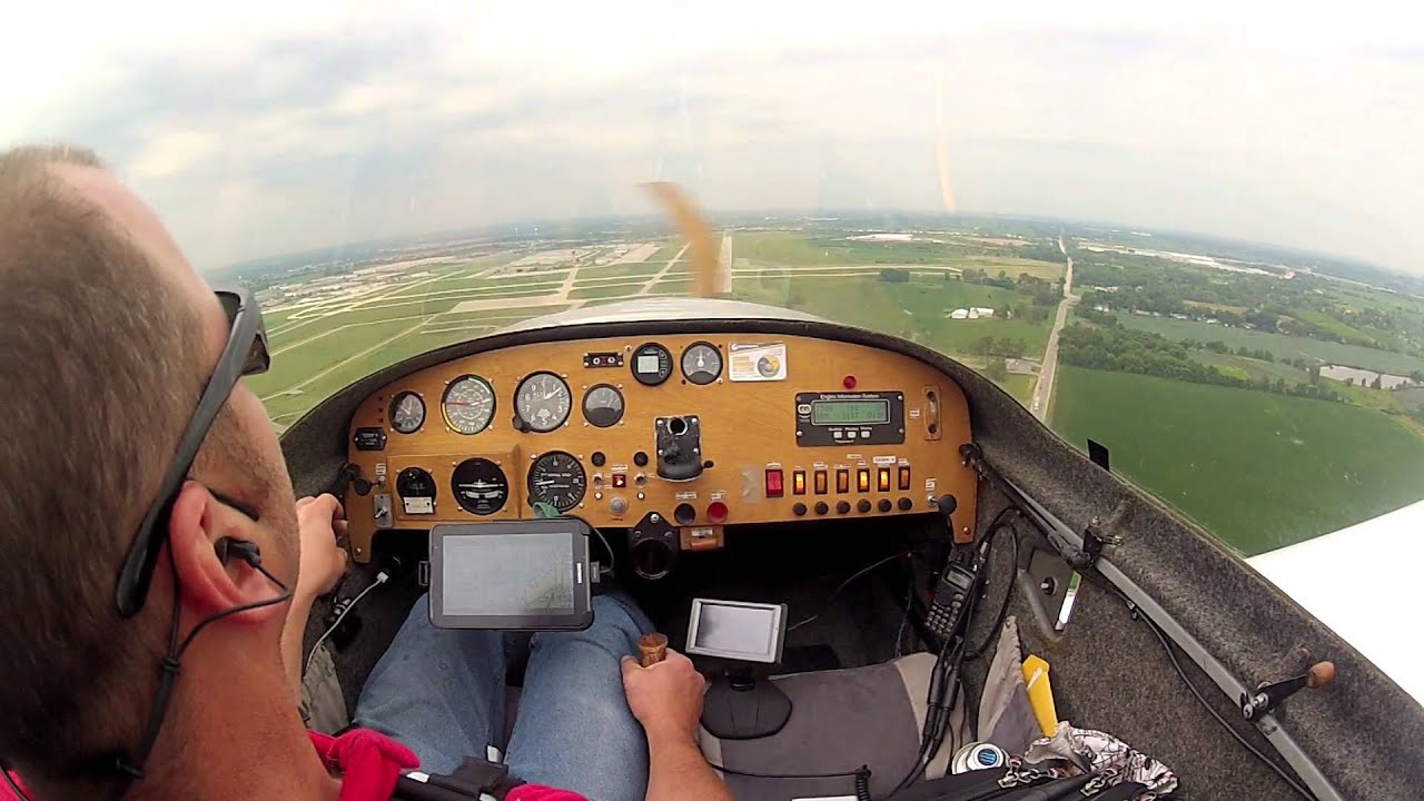 KR2S Landing With Full Flaps and Belly Board Deployed