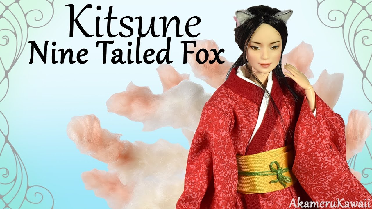 How to: Nine Tailed Fox / Kitsune - Barbie Doll Repaint Tutorial