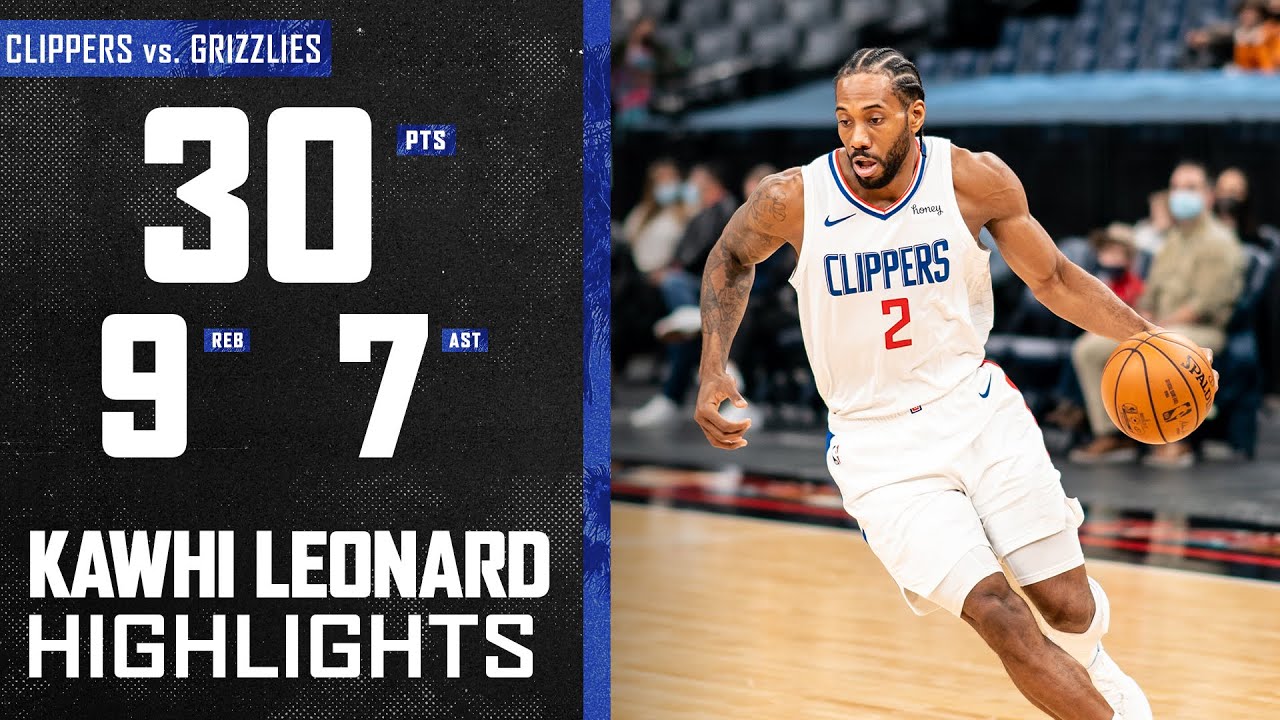 Kawhi Leonard (30 PTS, 9 REB, 7 AST) Compiles Complete Performance vs. Grizzlies | LA Clippers