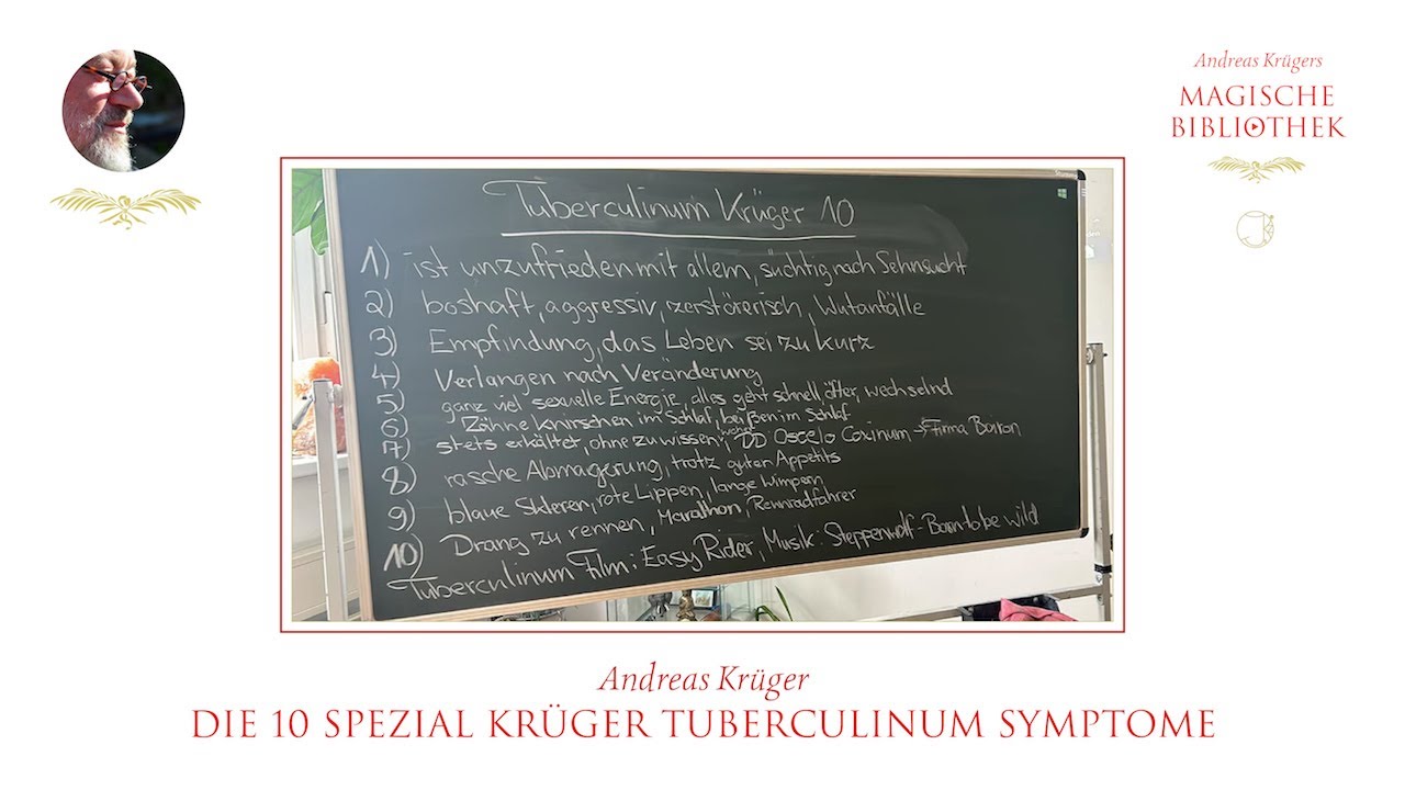Andreas Krüger | Tuberkulinum | Die 10 Spezial Krüger Symptome