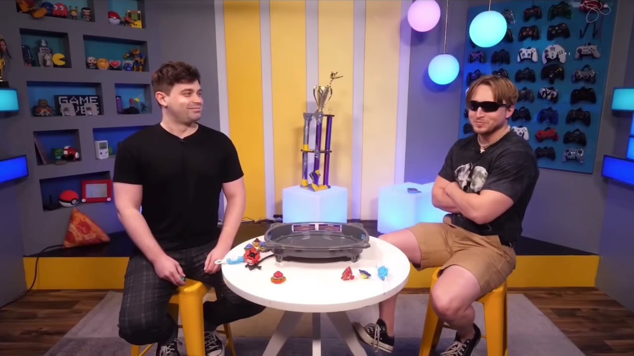 Damien and Shayne losing their minds over beyblades for a minute and a half