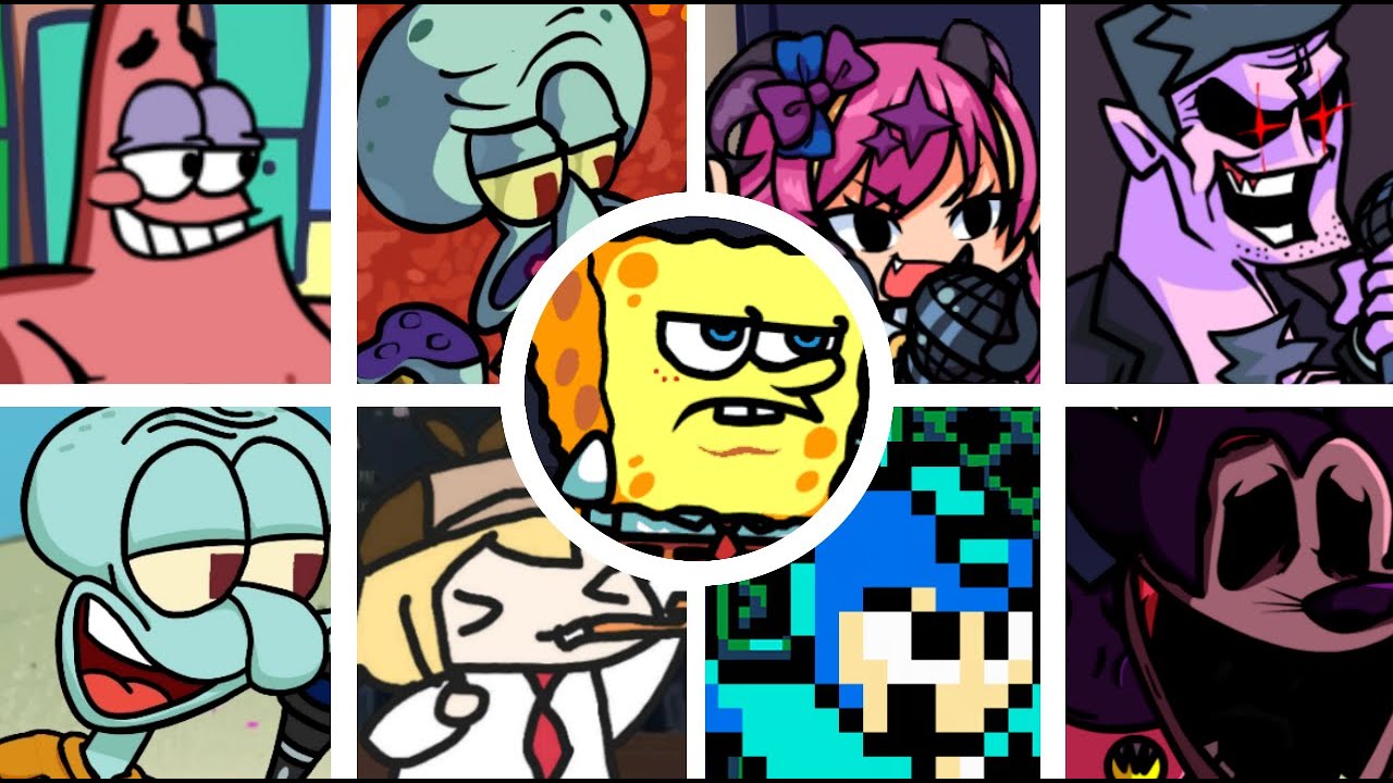 FNF - Abrasive but every turn a different character sings (Vs. Spong BETADCIU)