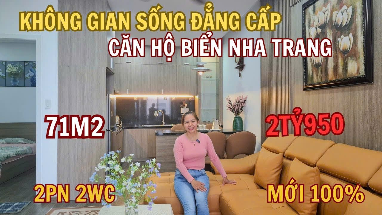 MÊ MẨN VỚI CĂN HỘ BIỂN NHA TRANG 71M2 NỘI THẤT MỚI TINH CHỈ 2,95 TỶ
