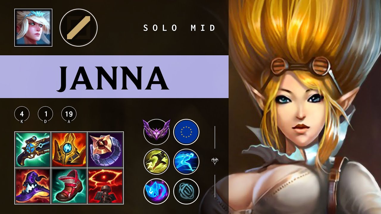 Janna Mid vs Akali - EUW Master Patch 25.22