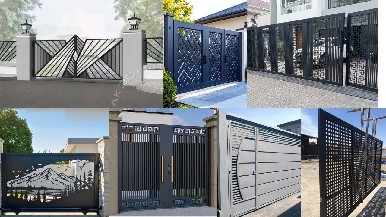 Modern Main Gate Door Design: Metal and Aluminum Styles for Contemporary Homes