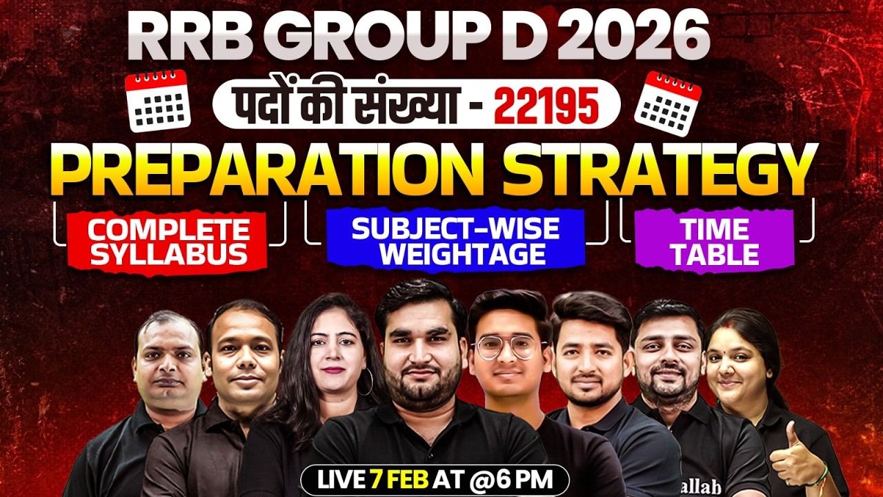 RRB GROUP D 2026 | RRB GROUP D SYLLABUS, EXAM PATTERN 2026 | RAILWAY GROUP D ORIENTATION SESSION