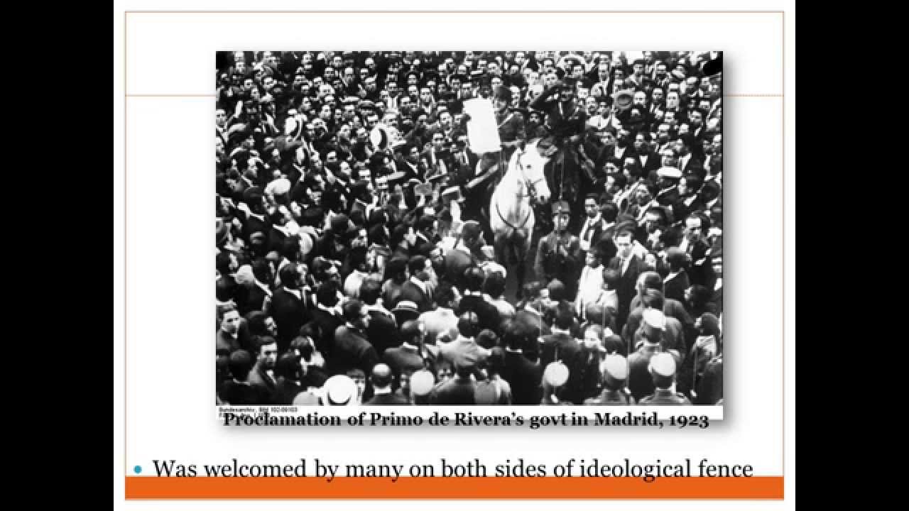 07 Spanish Civil War: short term causes - Primo de Rivera