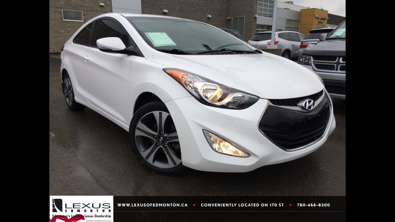Used White 2013 Hyundai Elantra Coupe Auto SE Review Grande Cache Alberta