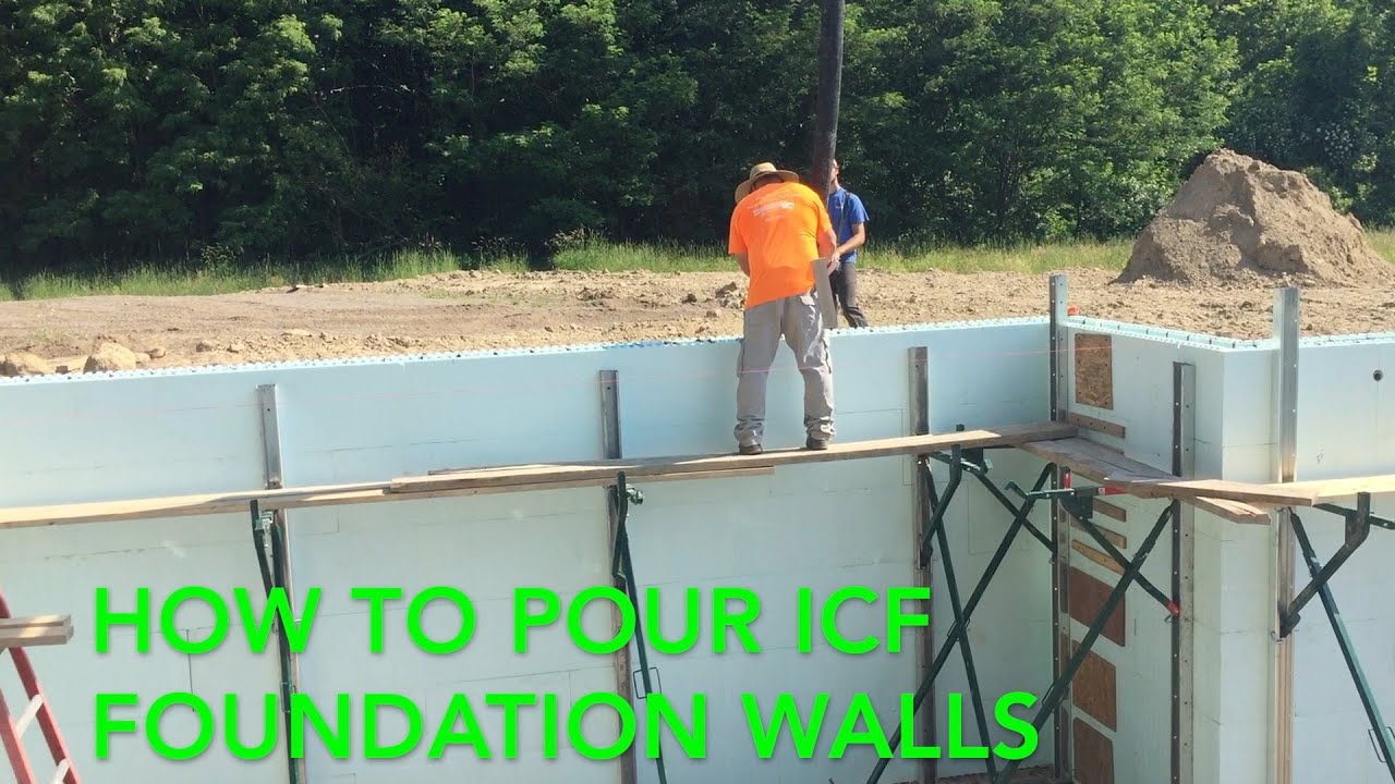 How to pour an ICF foundation wall.