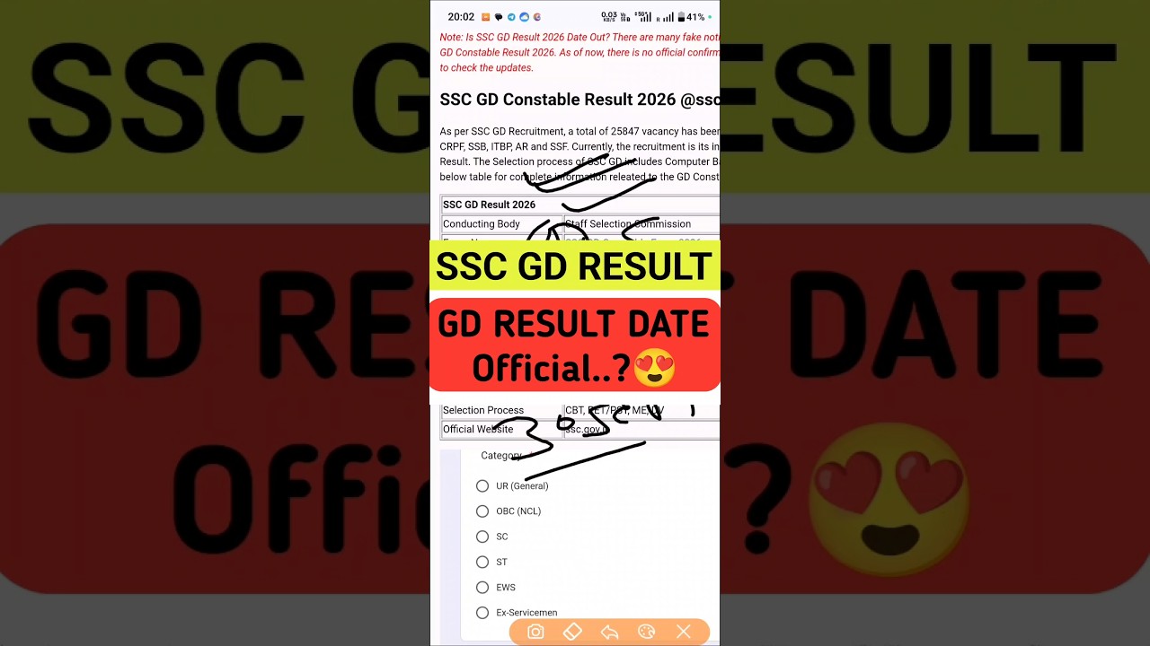 SSC GD RESULT 2026 Official News