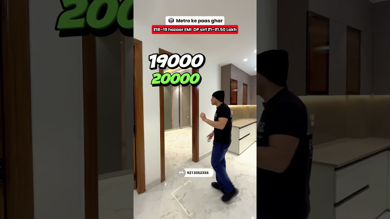 Flats sale in delhi🏠Near Metro with 90%Loan available 😎