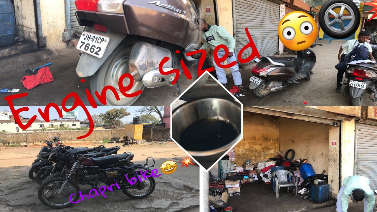Scooty engine sized 😳#MotoRider23#Scootyengine##bikelove #ridinglife #engineproblem #engineservice 