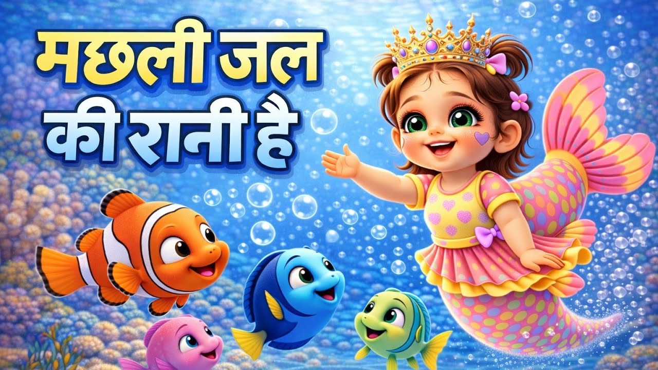 machhali jal ki rani hai| मछली जल की रानी है| #hindikidsrhymes | Fish Poem| Water Saving Song| poem|