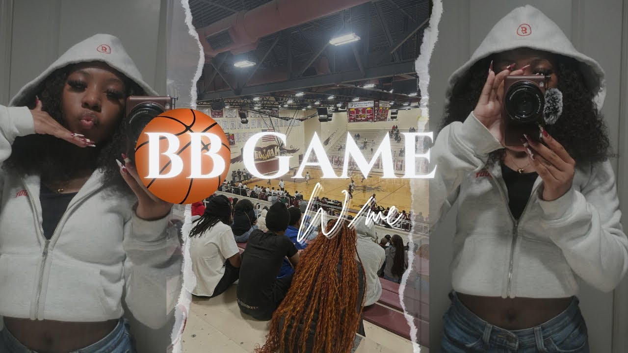 COME TO SCHOOL & BB GAME W/ME// school, game, new friends, fun, good energy!