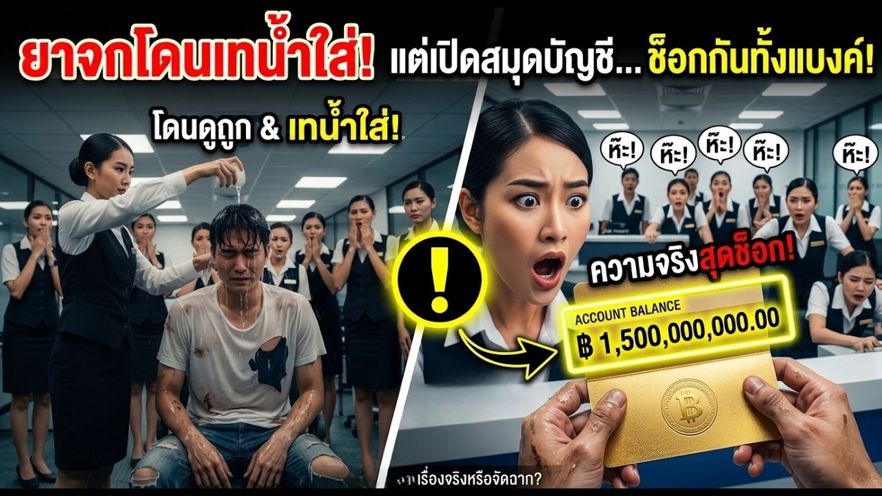 ชายยาจกเข้าธนาคารแล้วโดนดูถูกแต่เมื่อเปิดสมุดบัญชี ทั้งห้องช็อกจนยืนไม่อยู่!ตอนจบทำเอาทุกคนพูดไม่ออก