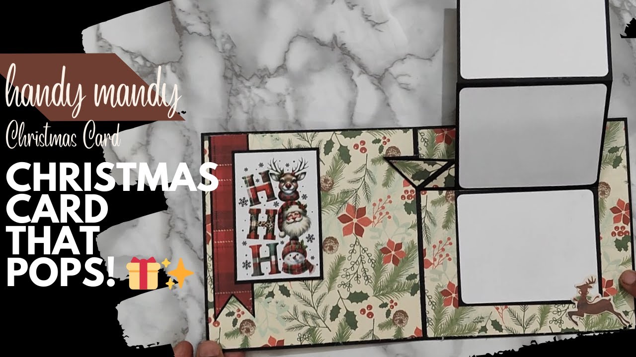 Christmas Pop-Up Card Step by Step | Handmade 3D Greeting Card | DIY Festive Paper Craft