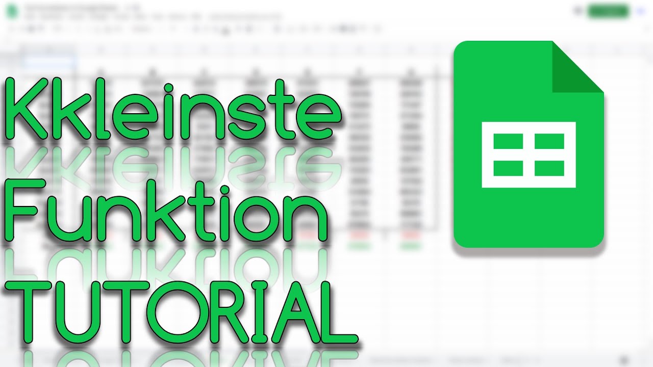 KKleinste Funktion - Google Sheets Tutorial