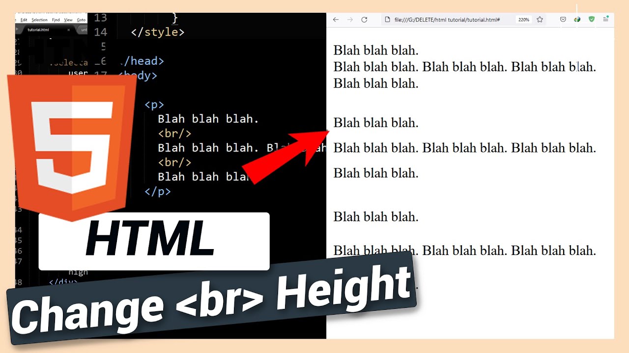 Adjust the Height of br or Line Break | HTML and CSS Tutorial