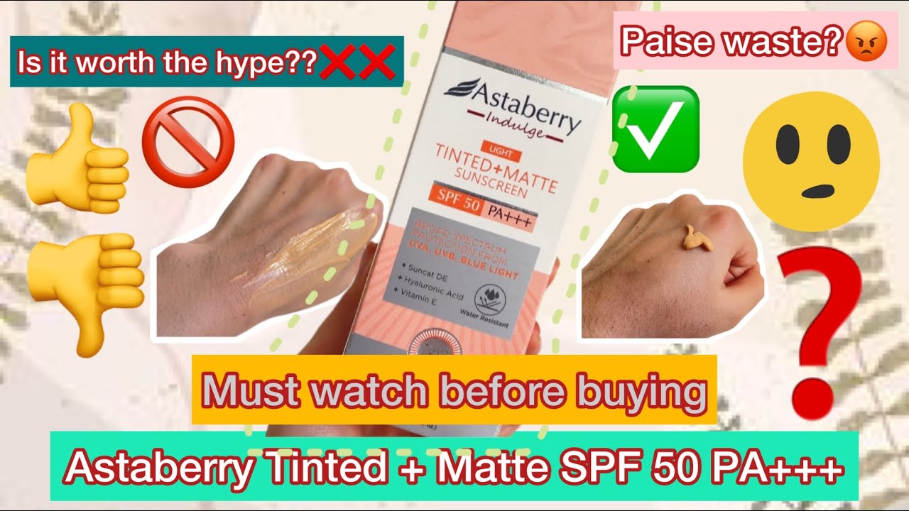 Astaberry tinted and matte SPF 50 PA +++ Sunscreen 