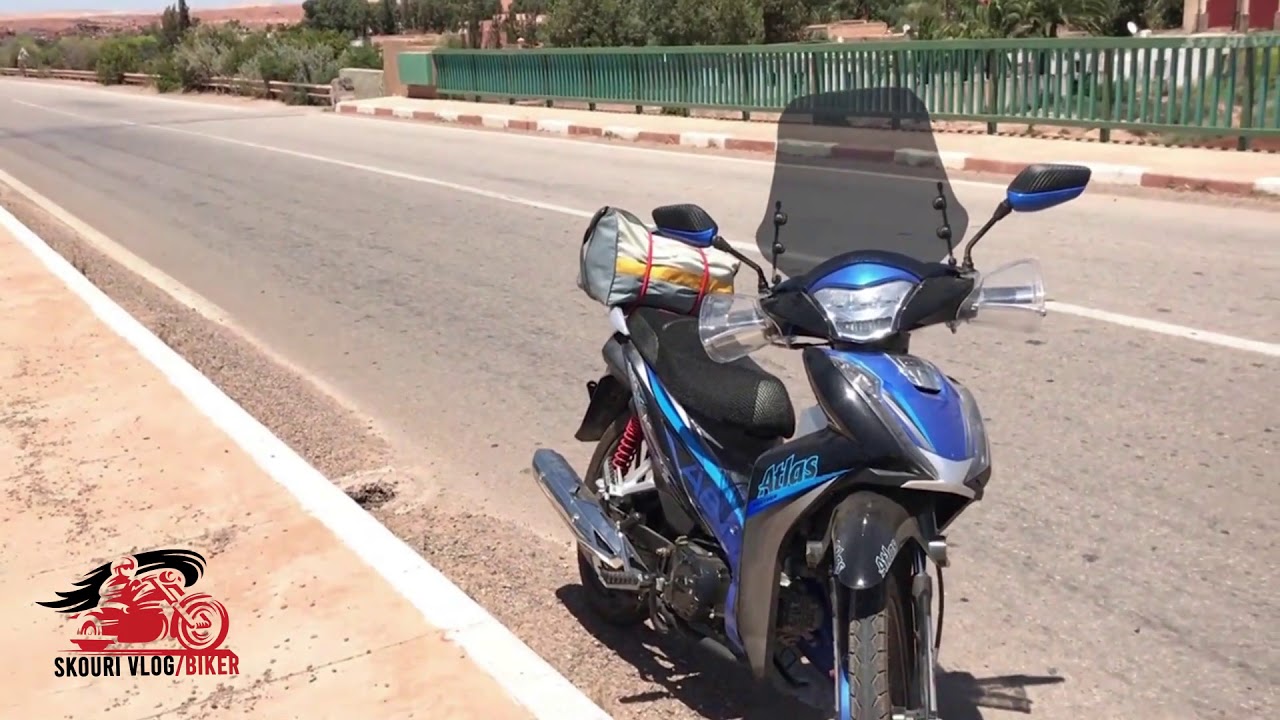 SkouriVlog(Ep0) مشيت من كازا لمراكش بموطور  ATLAS DIABLO (SH) 49cc ها كيفاش دازت الطريق