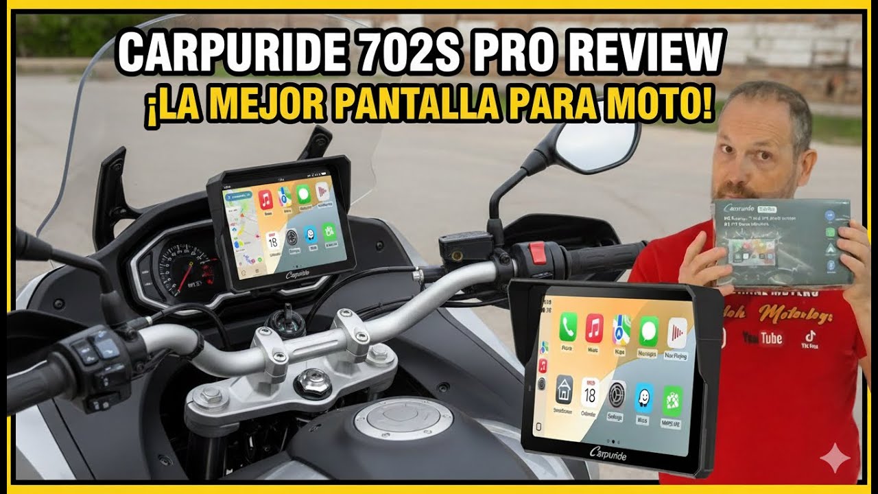 CARPURIDE 702S PRO REVIEW | ¡LA MEJOR PANTALLA PARA MOTO! 🏍️📱💨 ¿Vale la pena?