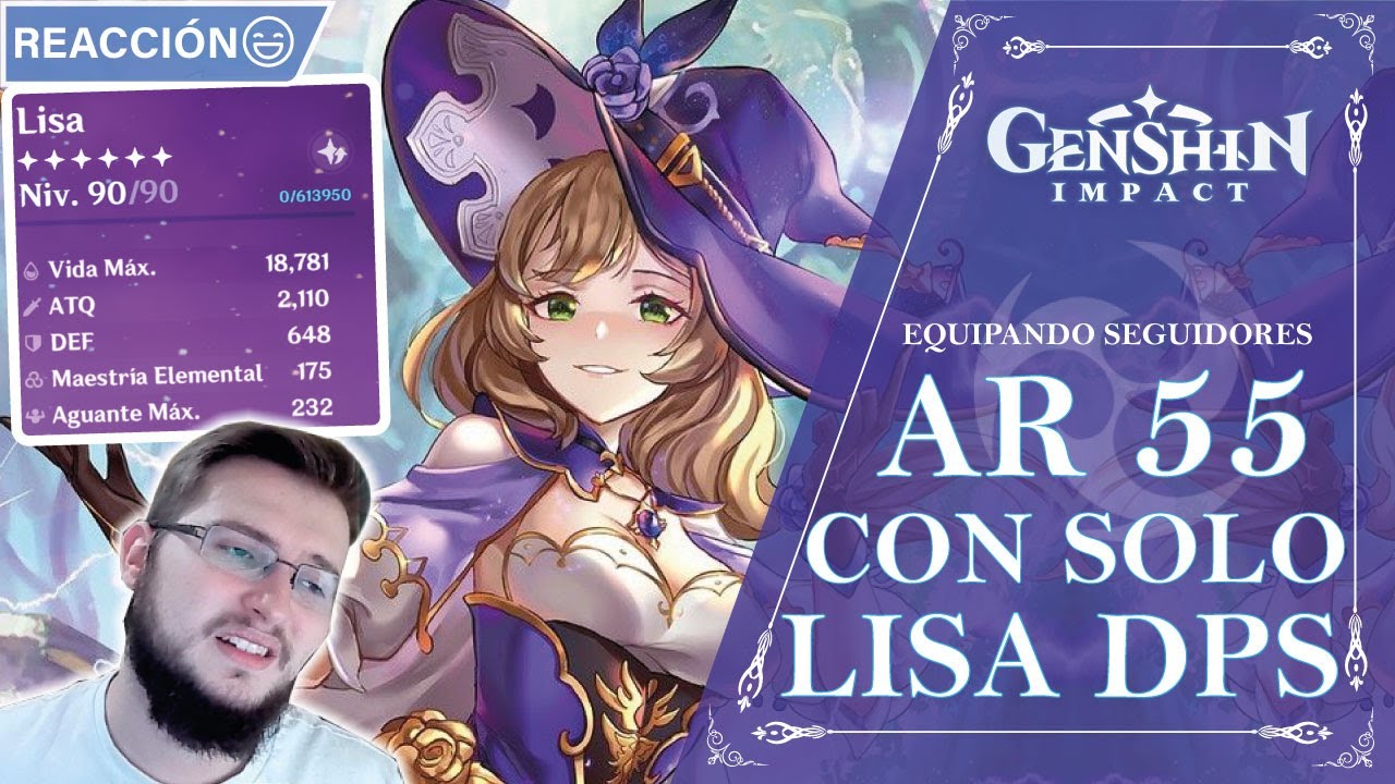 AR 55 CON *SOLO LISA DPS* ¿LE MANDO A HACER REROLL O LE SALVO? | Genshin Impact