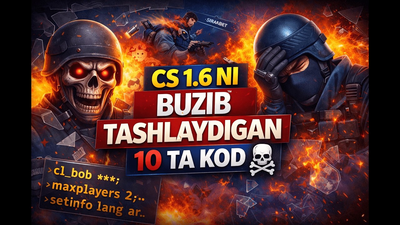 CS 1.6 NI BUZIB TASHLAYDIGAN 10 TA KOD 💀