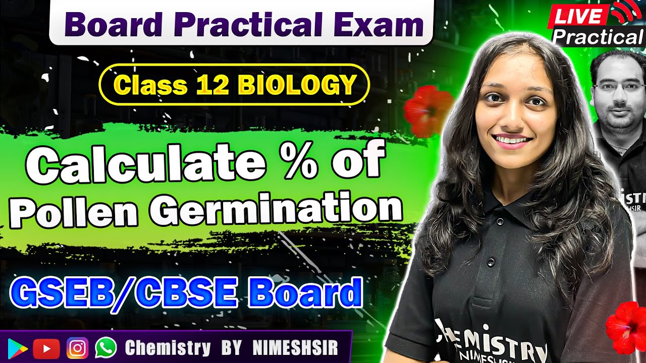 To Calculate Percentage of Pollen Germination | BIOLOGY Experiment | Practical Exam 2025