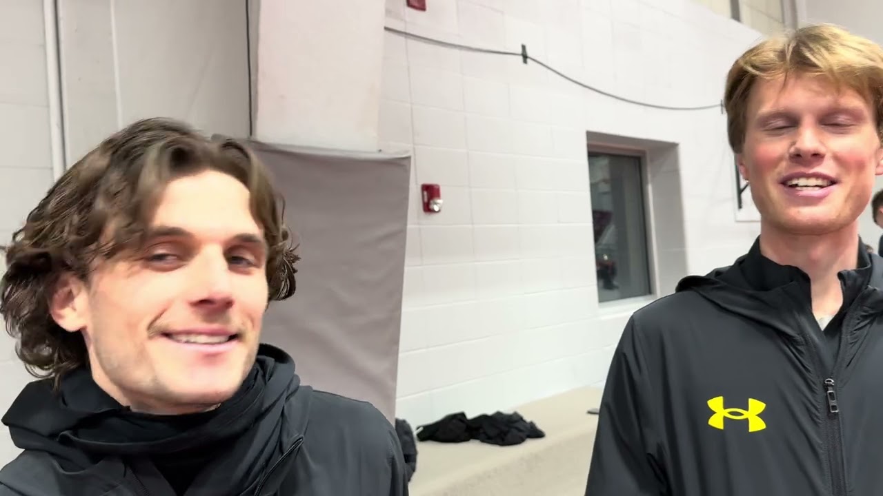 UA 1500m men Cooper Cawthra and Foster Malleck after both running 3:33 in Boston