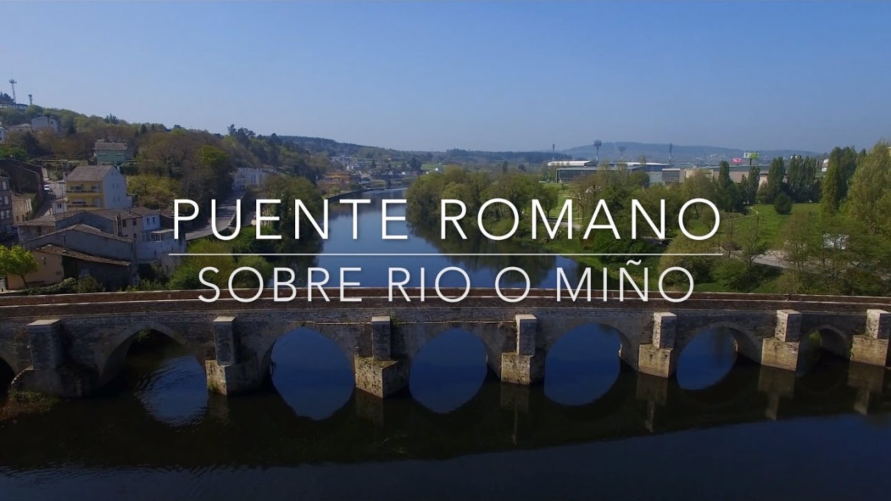 Back to River Mi&ntilde;o with Drone (Galicia, Spain) /O Mi&ntilde;o y Puente Romano Lugo