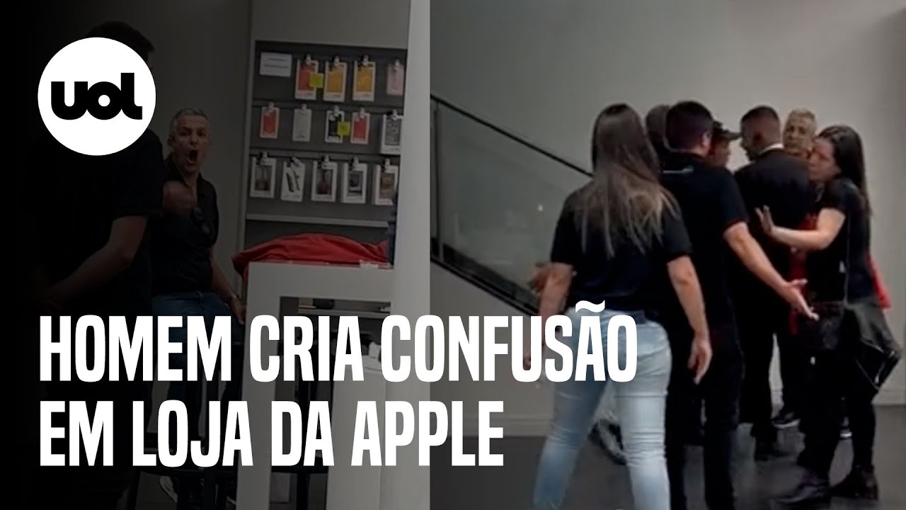Cliente faz confusão em loja Apple após não conseguir trocar celular em shopping; vídeo