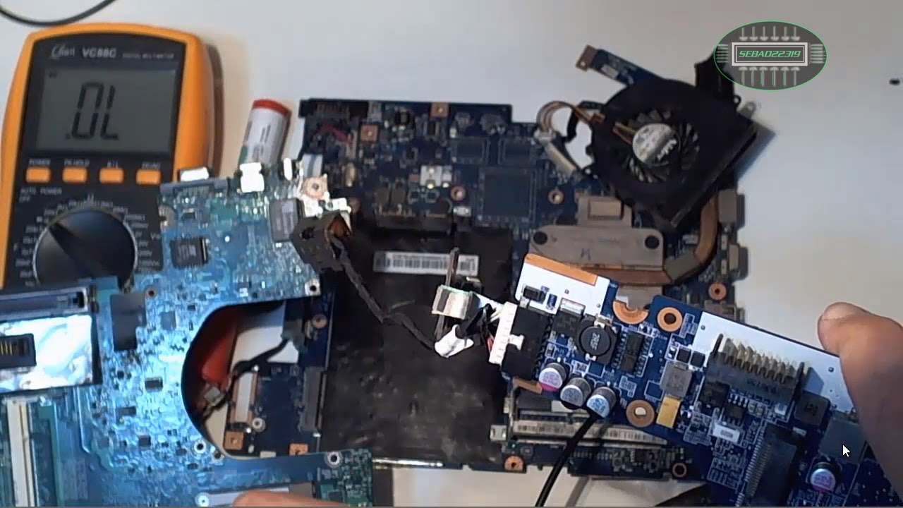 Reparación de notebook como alimentar motherboard con fuente regulada