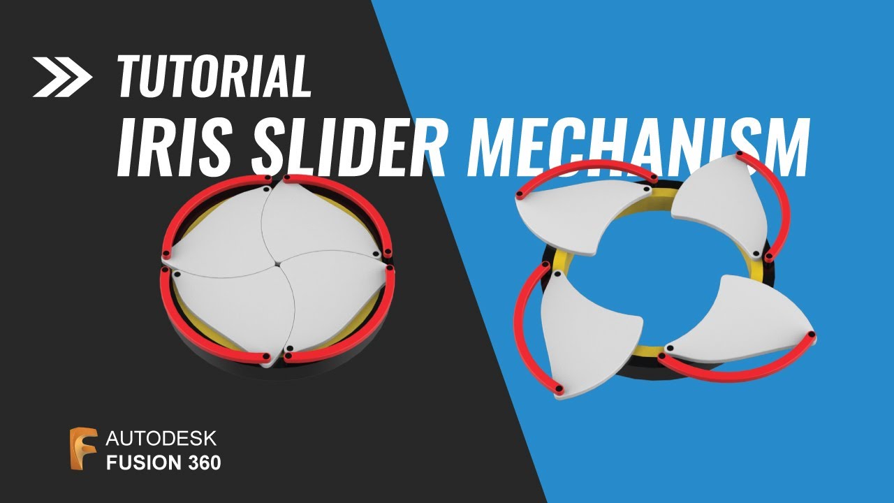 How to Design  Iris Slider Mechanism in Autodesk Fusion 360 using Motion Study