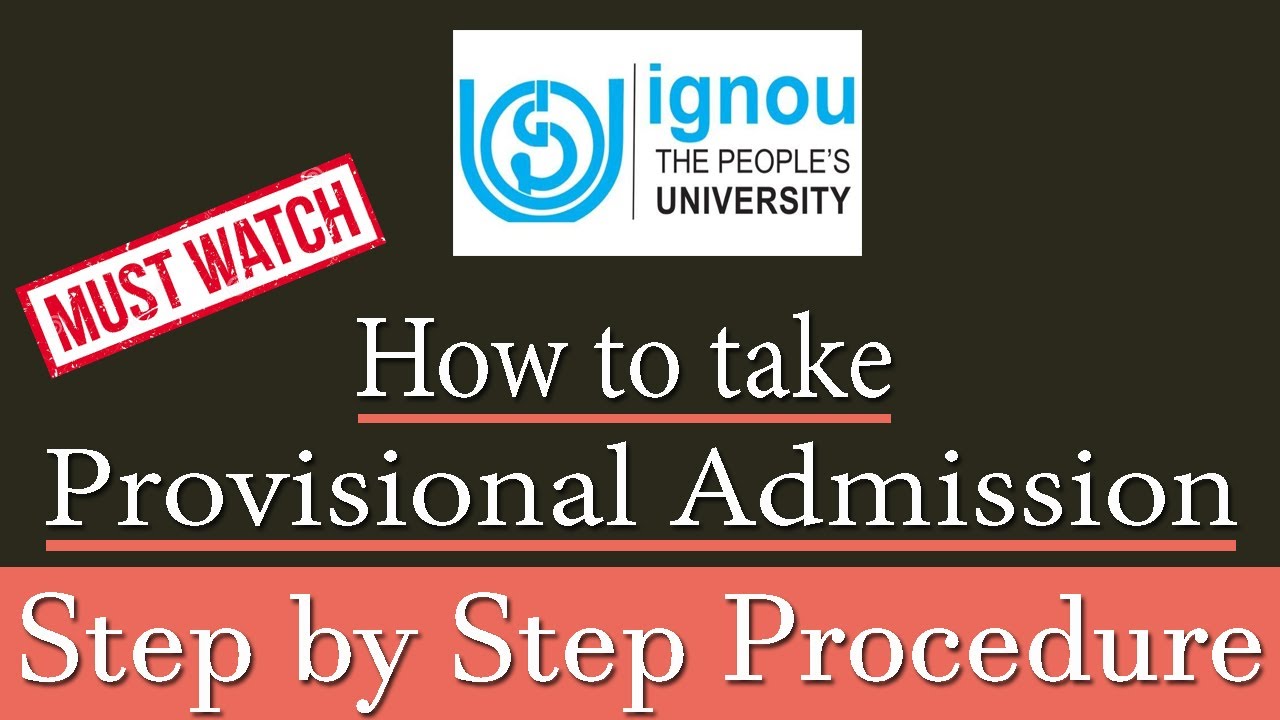 Ignou mein Provisional Admission kese le | Ignou Provisional Admission Full Process | Seven learning