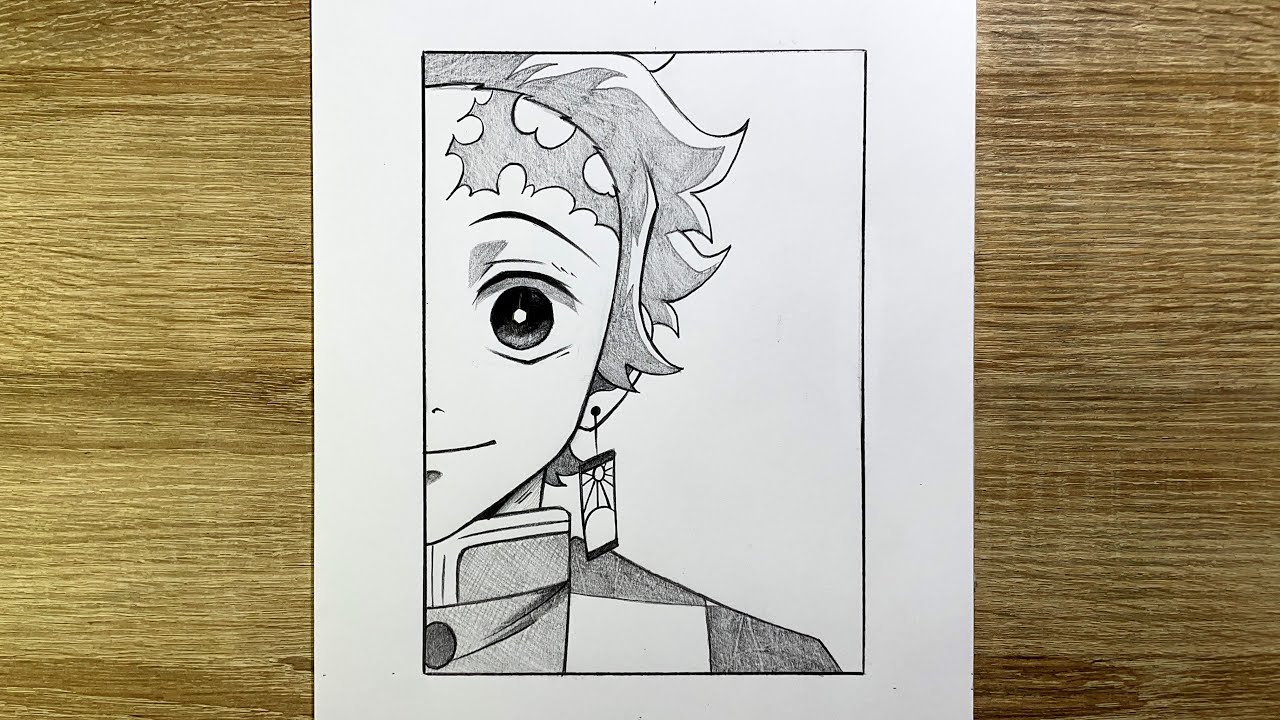 Learn to Draw Tanjiro in Simple Steps | Easy Demon Slayer Anime Drawing Tutorial for Beginners