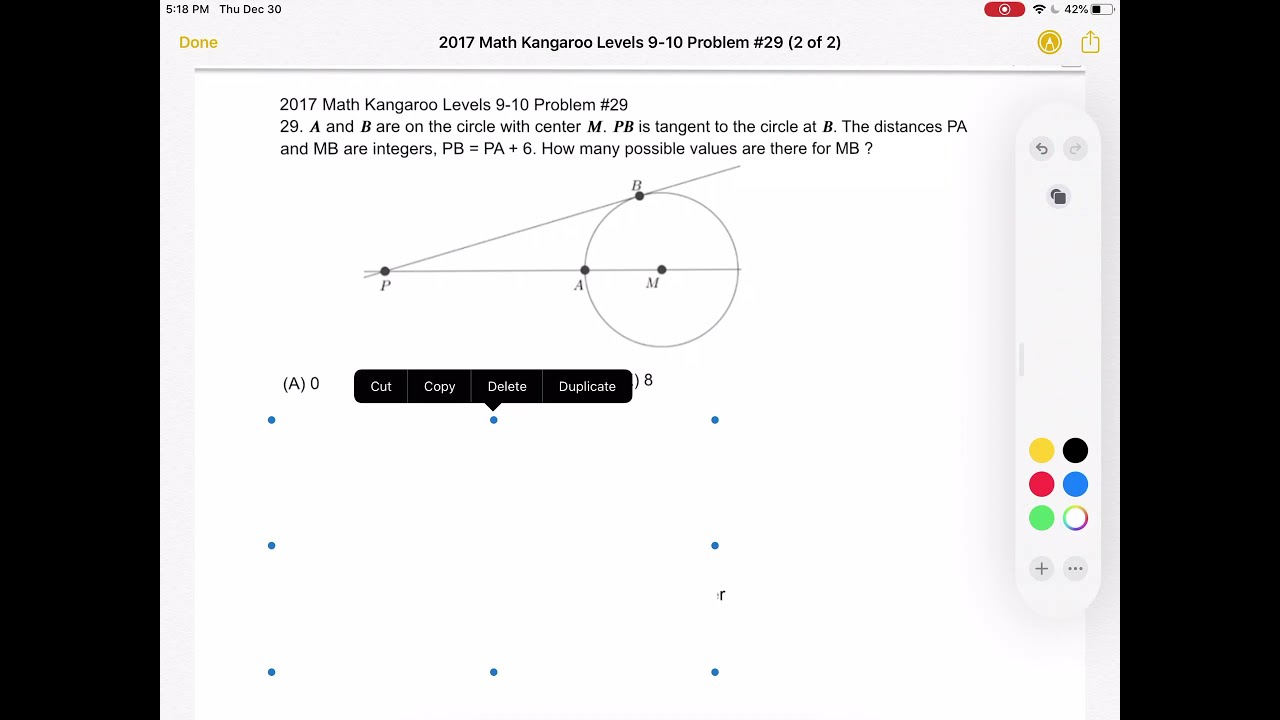 2017 Math Kangaroo Levels 9-10 Problem #29