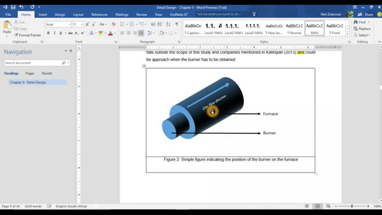 Fix the position of a figure in MS Word